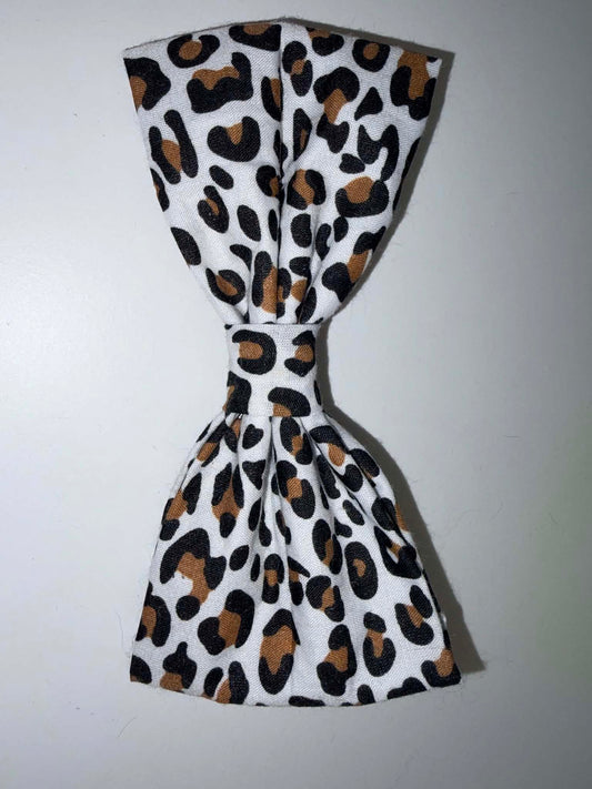 Leopard Print Dog Bow