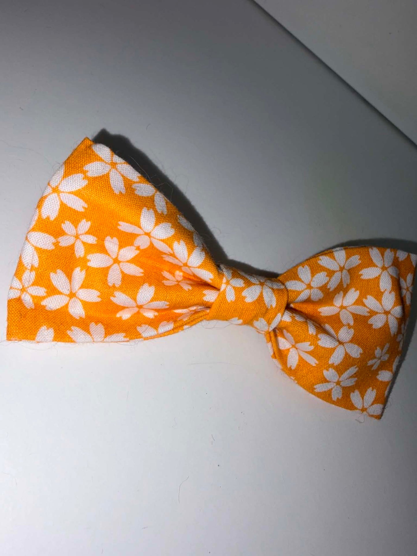 Yellow Floral Dog Bow