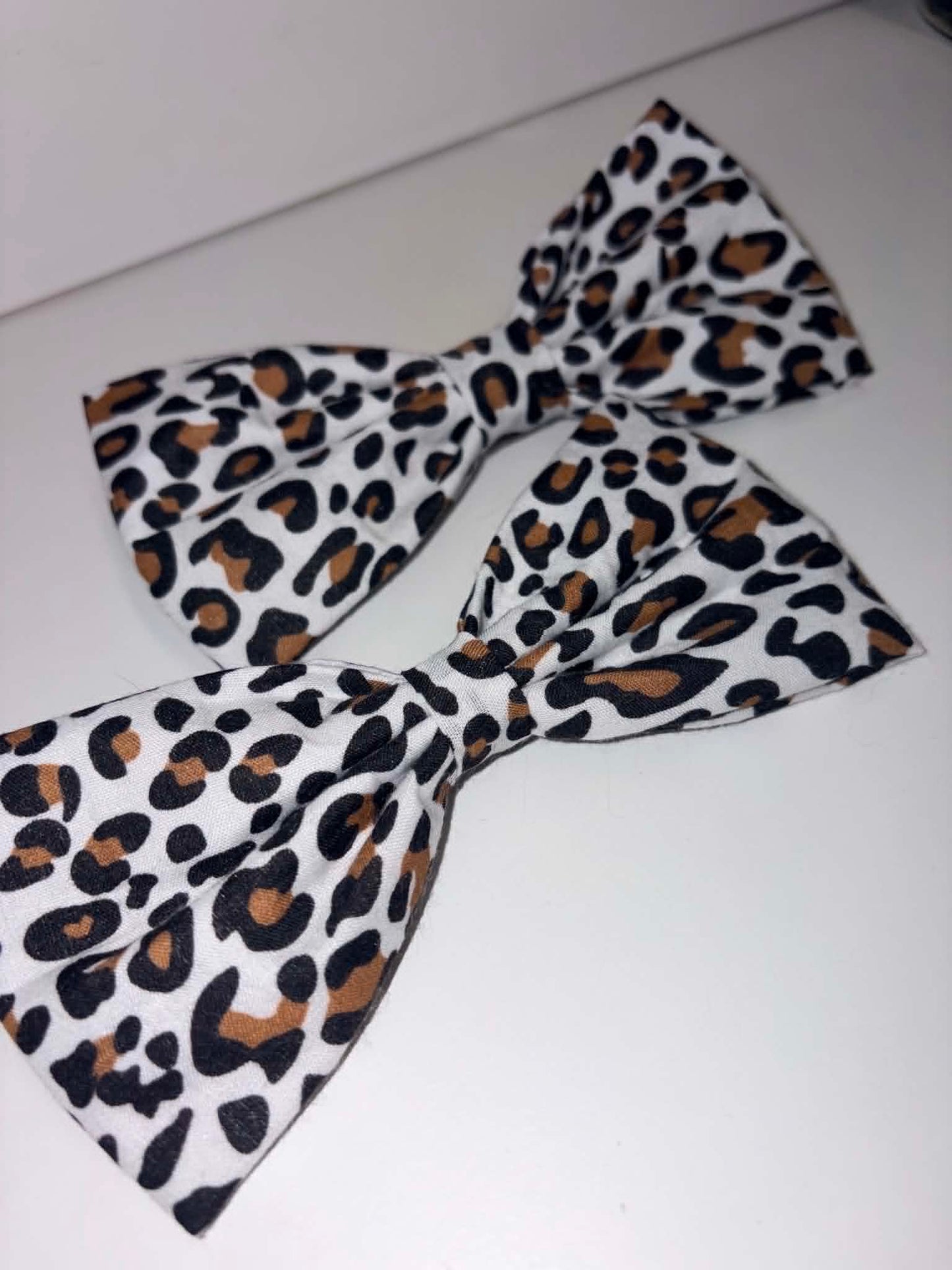Leopard Print Dog Bow