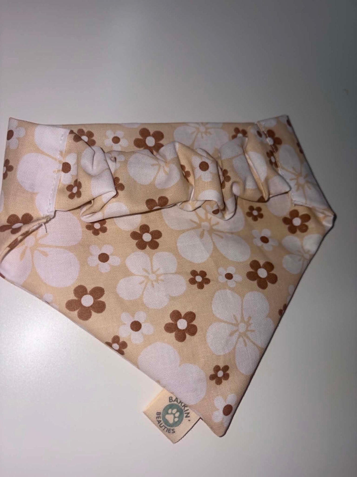 Dog Bandana Retro Nude Flowers