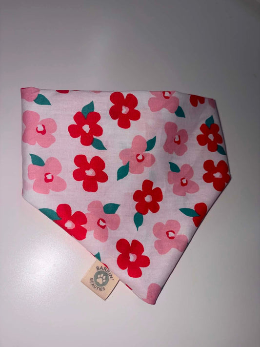 Dog Bandana Pink Flowers